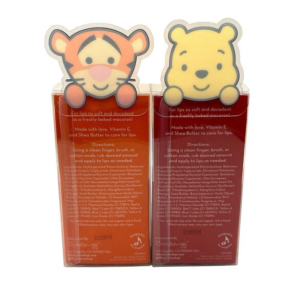 Disney x The Crème Shop Macaron Lip Balm Set Winnie the Pooh & Tigger Creme NEW - Picture 3 of 3